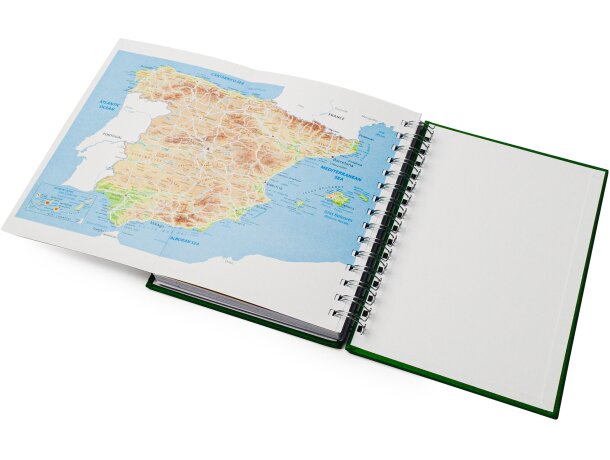 Agenda anillas Hera día página con tapa acolchada grabado relieve Blanco detalle 4