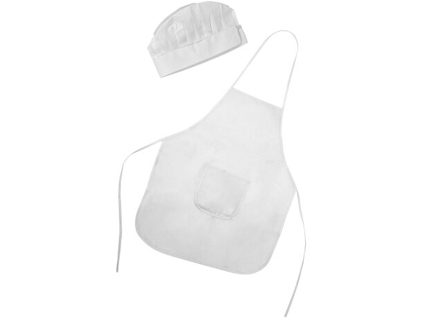 Set Delantal y Gorro Jamie Infantil Non-Woven con Logo Velcro Rojo detalle 13