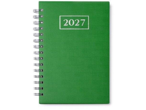 Agenda anillas Hera día página con tapa acolchada grabado relieve detalle 1