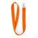 Lanyard sencillo poliéster reciclado Naranja detalle 15