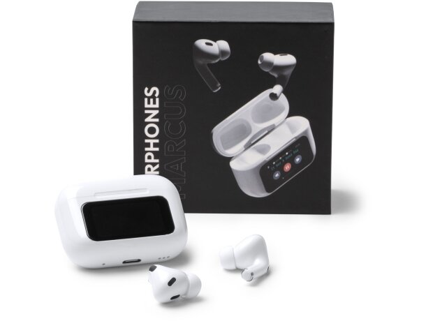 Auriculares bluetooth Marcus EP1566 con cancelación de ruido Blanco detalle 3