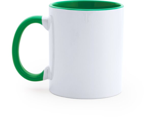 Taza sublimacion MANGO Blanco/verde helecho detalle 18