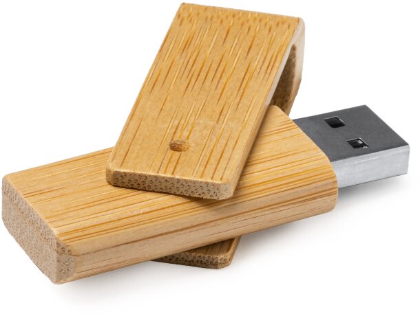 Memoria USB 8GB con carcasa y logo impreso Percy bambu