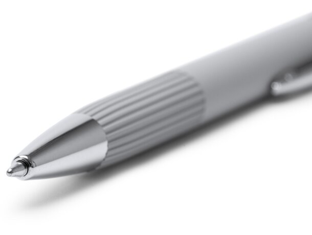 Bolígrafo Endrik de aluminio reciclado con acabado mate Blanco detalle 1