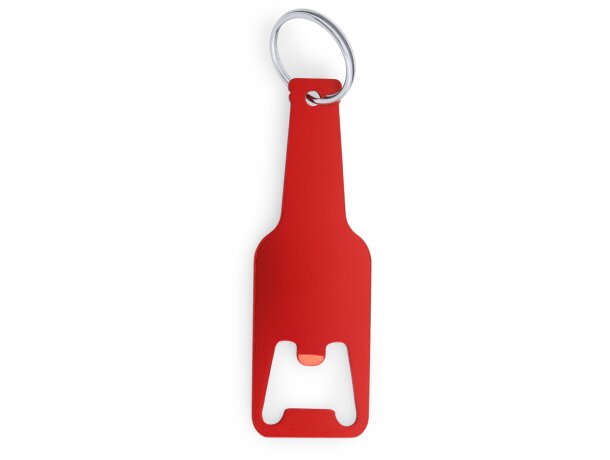 Llavero metálico abridor con forma de botella de aluminio Stout Rojo detalle 8