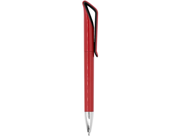 Bolígrafo con nombre acabado de brillo tinta azul Irati Negro/rojo detalle 14