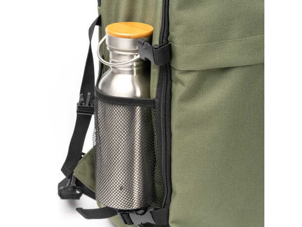 Mochila Brunox RPET 18L con apertura 180° y bolsillo antirrobo Negro detalle 2