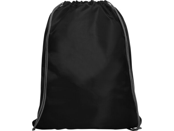 Mochila de cuerdas personalizada poliéster 70 g/m2 Ninfa Negro detalle 9