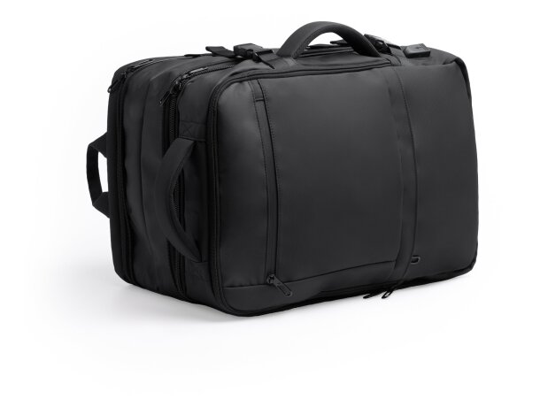 Mochila Rayan negro con compartimentos antirrobo y 40L Negro detalle 1