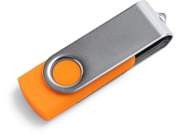 Memoria USB Marvin 16 GB con chip original y clip giratorio Blanco detalle 2