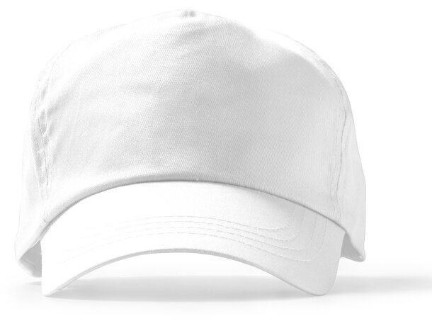 Gorras running 5 paneles unisex algodón Freya Blanco detalle 5
