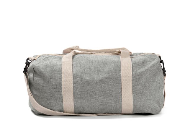 Bolsa de deporte promocional Mondelo algodón reciclado jaspeado Negro detalle 4