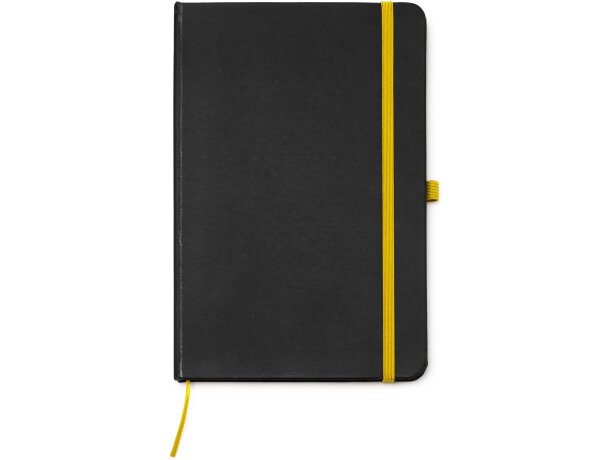 Bloc Piana A5 tapa PU con banda elástica y soporte para publicidad Amarillo detalle 3