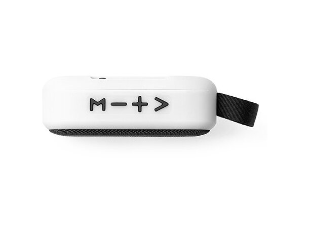 Altavoces inalámbrico de goma bicolor Armin Blanco detalle 6