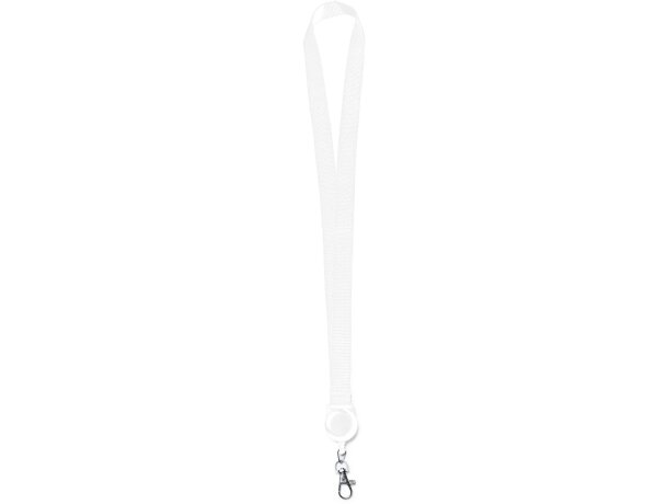 Lanyard accesorio extensible poliéster Sumba Blanco detalle 4