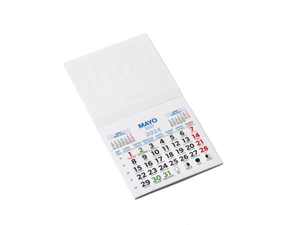 Imán calendario Glen blanco con hojas removibles Blanco detalle 3