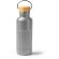 Bidón Nobuk acero inoxidable reciclado tapa bambú 500ml Gris