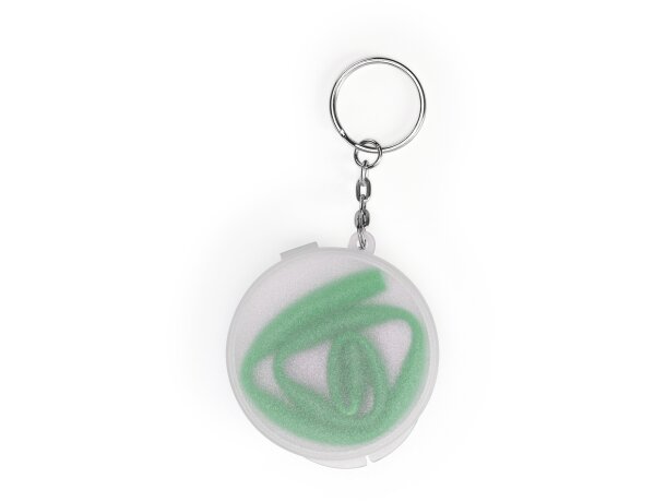 Estuche llavero pp con pajita de silicona Verde helecho detalle 7