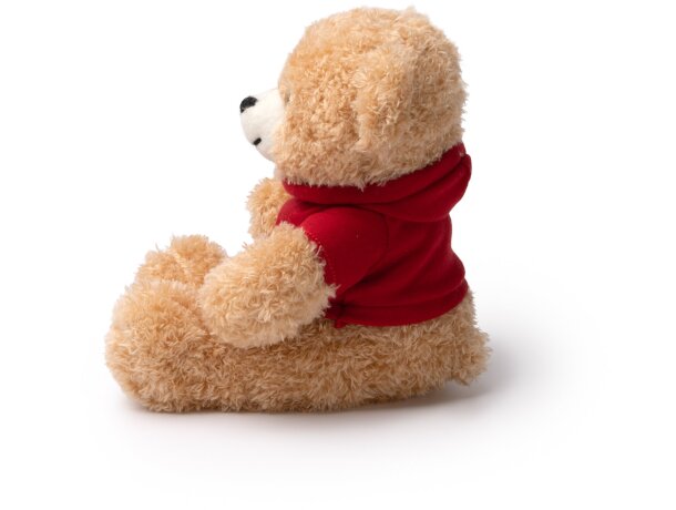 Peluche oso Jazz con sudadera personalizable de poliéster Blanco detalle 1