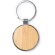 Llavero Karby rectangular bambú natural acabado metal Redondo