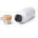 Bidón Nobuk acero inoxidable reciclado tapa bambú 500ml Blanco detalle 1