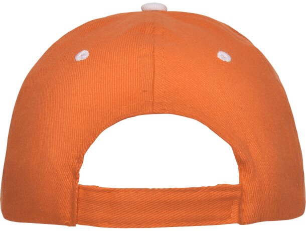 Gorras béisbol cierre velcro de algodón 260 g/m2 Panel Naranja detalle 34