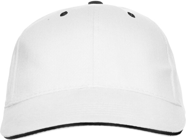Gorras béisbol cierre velcro de algodón 260 g/m2 Panel Blanco detalle 5