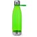 Botella de vidrio personalizadas con base de acero inoxidable y asa de transporte unisex acabado as transparente Eddo Verde helecho
