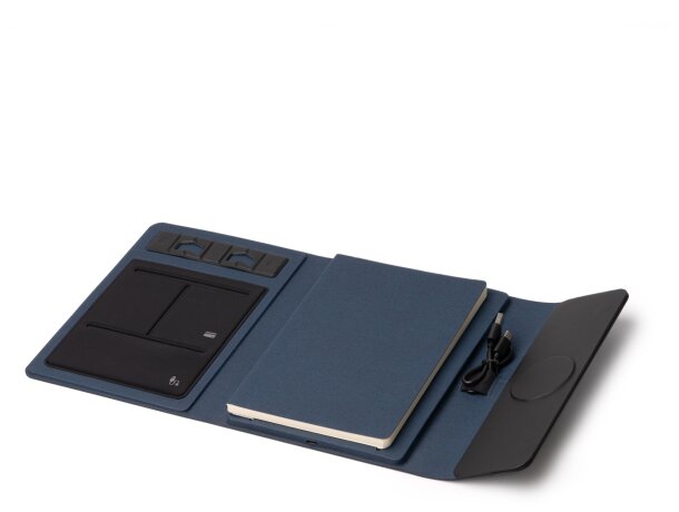 Carpeta batería externa Sabix con carga inalámbrica y bloc Negro detalle 1