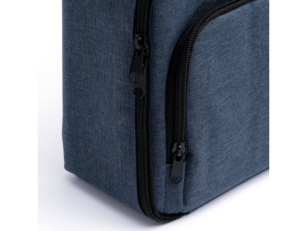 Bolsa térmica con bolsillo exterior y asa de transporte rPET Sotek Denim vigore detalle 3