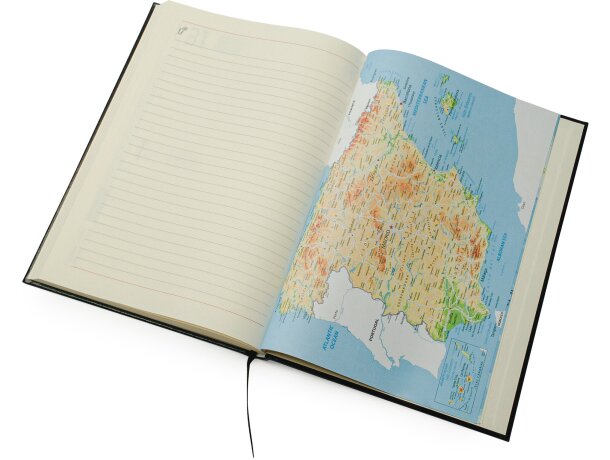 Agenda Selkis día página con cubierta de polipiel grabada Negro detalle 4