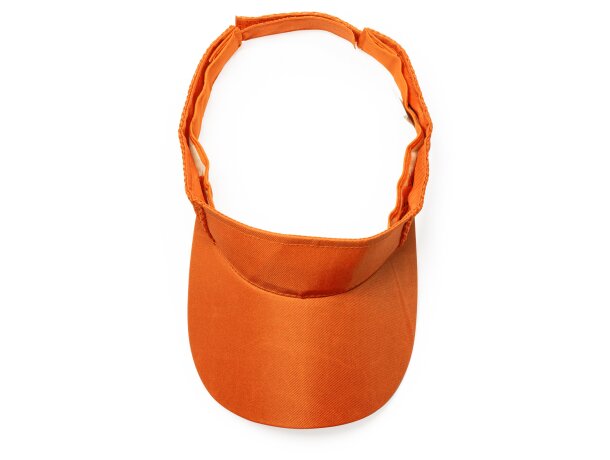 Visera personalizado con cierre velcro en microfibra Wizer Naranja detalle 7