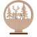 Adorno navideño Zikos de madera natural con base desmontable Crudo detalle 3