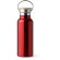 Botella de acero con tapa de bambu y asa metalica plegable 500ml Tiset Rojo