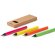 Set de lápices Marga Natural con detalles en colores flúor Crudo detalle 2