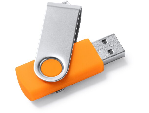 Memoria USB Marvin 16 GB con chip original y clip giratorio Blanco detalle 3