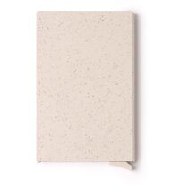 Tarjetero RFID publicitario fibra trigo 6,2 x 10 cm automático 6 tarjetas