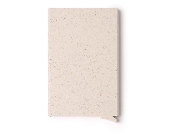 Tarjetero Porter RFID automático fibra trigo protección segura Crudo detalle 4