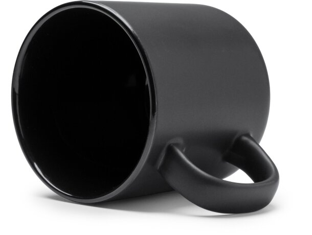 Taza cerámica Molis 300ml acabado mate Negro detalle 1
