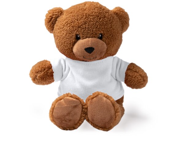 Peluche Koda con camiseta personalizable de poliéster Blanco detalle 2