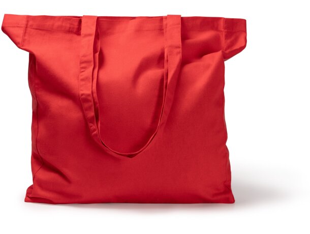 Bolsa algodón Kato con fuelle lateral y base 180 g/m² Rojo detalle 5
