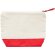 Neceser multiusos unisex algodón 280 g/m2 Doel Crudo/rojo detalle 13