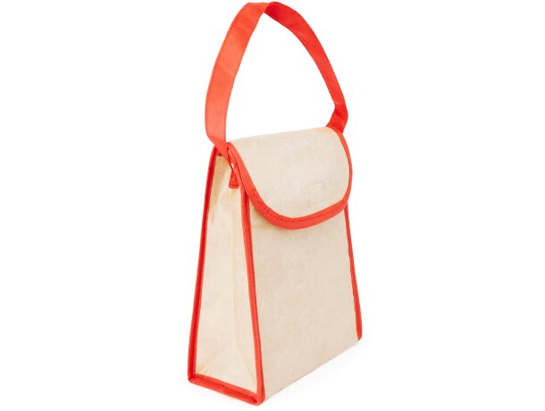 Bolsa térmica promocional con detalles de color y solapa en papel laminado 130 g/m2 Serreta Amarillo detalle 3