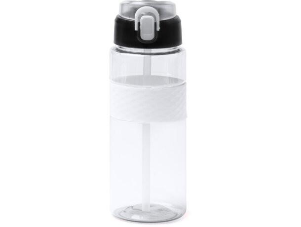 Bidón Zonda 700ml en RPET reciclado con pajita silicona Blanco detalle 4