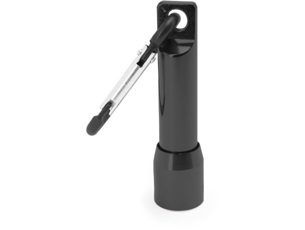 Linterna para regalar con mosqueton Hale Negro detalle 4