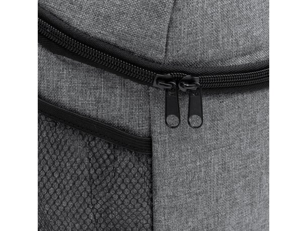 Mochila nevera con bolsillos de red rPET vigoré Ruper Negro detalle 1