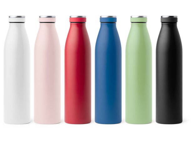 Botellas de acero inoxidable personalizadas térmica 750ml Yisel Blanco detalle 2