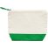 Neceser multiusos unisex algodón 280 g/m2 Doel Crudo/verde helecho