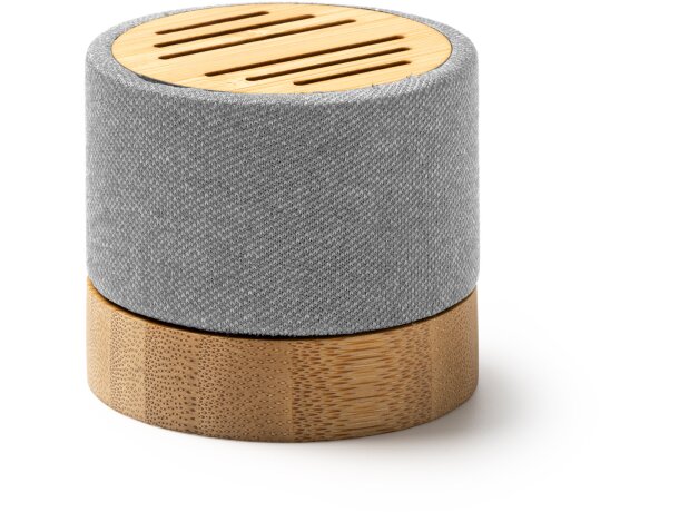 Altavoz Takay Bluetooth bambú RPET 3W batería 300 mAh gris Gris vigore detalle 4
