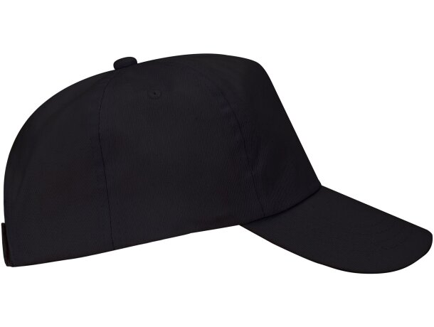 Gorras béisbol con cierre ajustable velcro de algodón 170 g/m2 Uranus Negro detalle 12
